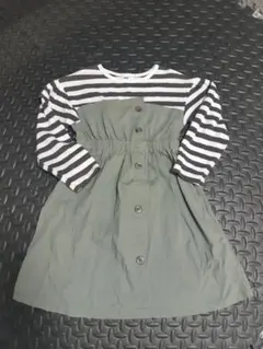 BREEZE ストライプ長袖ワンピース 120