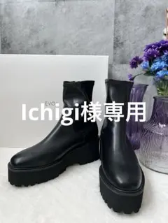 EVOLブラック 厚底ショートブーツ新品未使用品サイズM