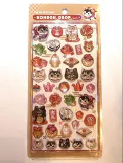 【正規品】　ボンボンドロップシール　和柄　まねきねこ