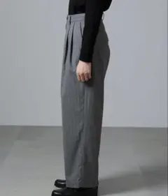 ストライプ柄スラックス ワイドパンツ　ナノユニバースすのサムネイル