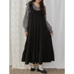 merryjenny チュールリボンキャミワンピース ブラック