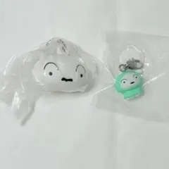 クレヨンしんちゃん【シロ】　マスコットキャップとめじるしアクセサリー　２個セット