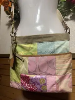 希少COACHパッチワークデザイン ショルダーバッグ