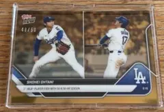 世界限定50枚ゴールドフォイル2025toppsnow 50/50 大谷翔平