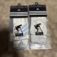 adidas バッティング用手袋 S ホワイト/ブルー 定価より半額以下