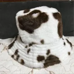 ★ 新品　RCWB ファーカウ柄 /フェイクスエードリバーシブル バケットハット