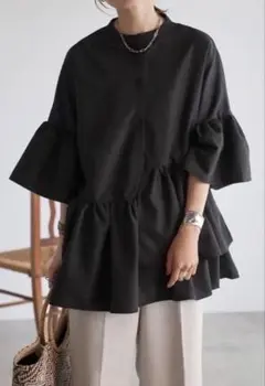 極美品✨ 黒❤️ アーバンリサーチドアーズ コットンリップル