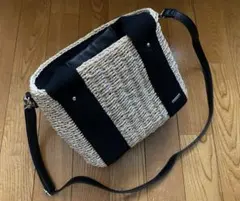 【used美品】niko and... ショルダーベルト付きかごバッグ