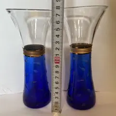 昭和レトロ 花椿CLUB 資生堂 花瓶 2個 フラワーベース 一輪挿し 非売品