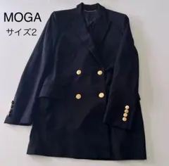 美品　MOGA モガ 金ボタン ダブルテーラードジャケットサイズ2