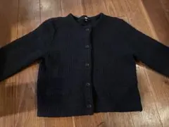 ユニクロ　ニットジャケット　ネイビー