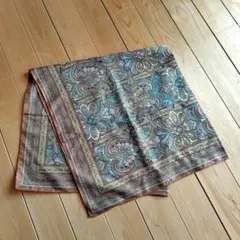 大判 万能マルチスカーフ　シルク風　ペイズリー柄　日本製