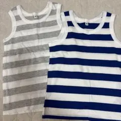 ストライプタンクトップ2枚セット 100cm