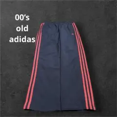 00s adidas トラックパンツ ネイビー 3ストライプ メッシュ裏地のサムネイル