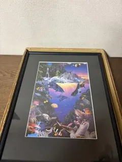 クリスチャン・ラッセン、【ナイトフォール】、希少な額装用画集より