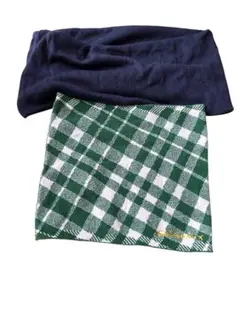 目玉商品フリース ネックウォーマー ネイビー チェック　腹巻き