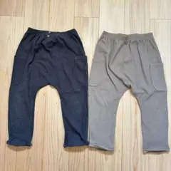 NEXT パンツ グレー ベージュ 2本セット 98