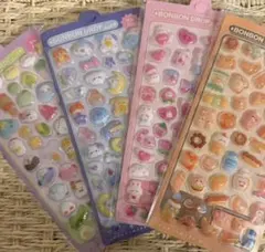 ボンボンドロップシール　アニマル4枚