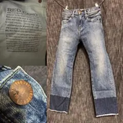 RED CARD TOKYO 日本製　切り替えカラーデニム　ジーンズ　インディゴ