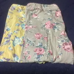 レギンス　花柄　色違い　2枚　3L うつくcのサムネイル