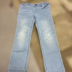 ライトオンデニム110ストレートデニムパンツ 110cm 薄い青色
