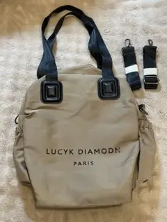 【新品】LUCYK DIAMODN PARIS 3WAY 多機能バッグ ベージュのサムネイル
