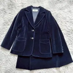 ビキ BIKI ベルベット スカートセットアップ 濃紺 サイズ44