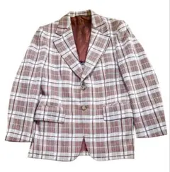 70s USA製 JAYMAR ジャケット チェック柄 ユニオンチケット