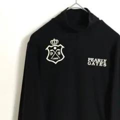 PEARLY GATES ブラック ハイネックセーター