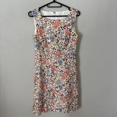 edi ENRICODOMANI ホワイト　花柄　レース　薄手　ワンピース