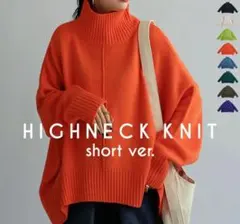 完売品 antiqua アンティカ ハイネックニット Ｆ オレンジ