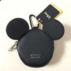 【新品未使用】ディズニー　ミッキー　 コインケース カラビナ付ポーチ　フェイス