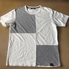 Mossimo パネルデザイン Tシャツ ホワイト グレー Lサイズのサムネイル