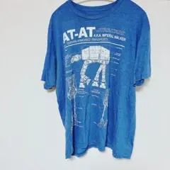 STAR WARS AT-AT Tシャツ 青 ブルー　【XLサイズ】