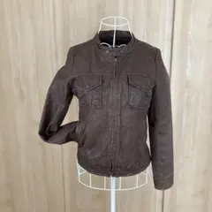 JILL STUART レザージャケット ライダース ブラウンM