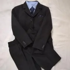 卒園式　入学式　男児フォーマルスーツセレモニースーツ120cmネクタイなど5点