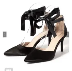 グレイル　ポインテッドトゥサテンリボンパンプス[gd1412] リボン　パンプス