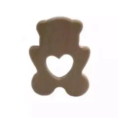 ラス1！新品！木製歯固め＊歯がため＊ハートクマ