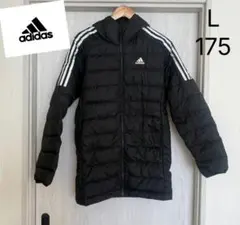 adidas ブラック ダウンコート ベンチコート 175