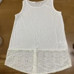 2点CutieBlondタンクトップ レース切替Lシュラルータンクトップ L Lのサムネイル