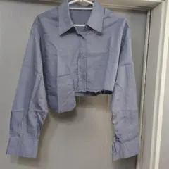 Dazy ライトブルー クロップド丈シャツ XLのサムネイル