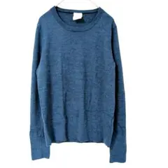 GAP ブルー系 長袖ニットセーター メリノウール 薄手