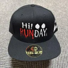 ぶてぃっく紫歯茎 野性爆弾 くっきー Hi! RUN DAYキャップ 黒ブラック