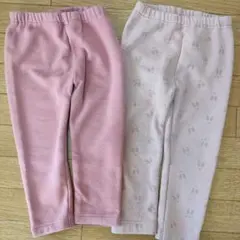 UNIQLO　ユニクロ　フリースレギンス2枚セット 90