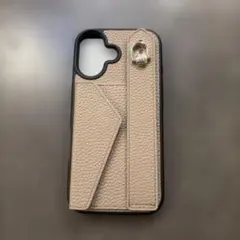 新品✨✨iPhone13用ケース カードポケット バンド付き ベージュ