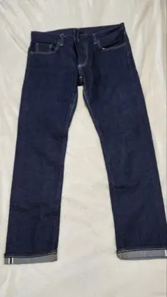 【美品】UNIQLOスリムストレートジーンズ*メンズ32インチ*07(グレー)