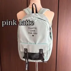 pink latte メッセージリュック バックパク ミントグリーン
