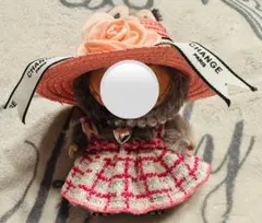 ラブブ 1.2.3世代 着せ替え ピンクワンピース服３点set ぬい服