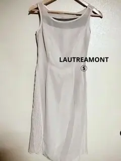 LAUTREAMONT シフォン ノースリーブ ワンピース ベージュ Sサイズのサムネイル