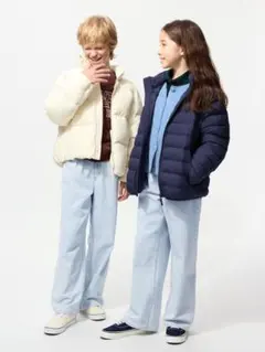 ワイドフィットジーンズ/ファスナー付